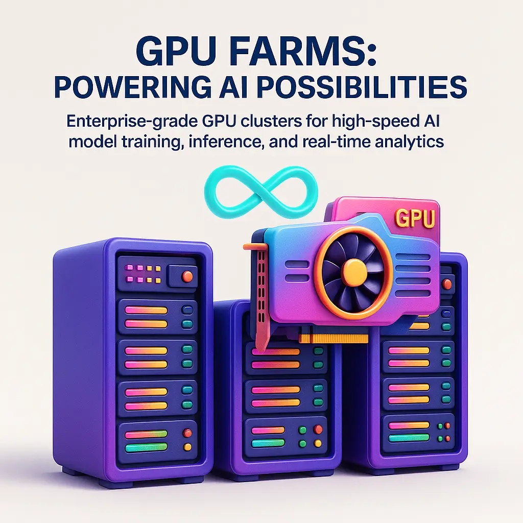 GPU Farms, Powering AI Possibiklities,High-performance compute for training AI models